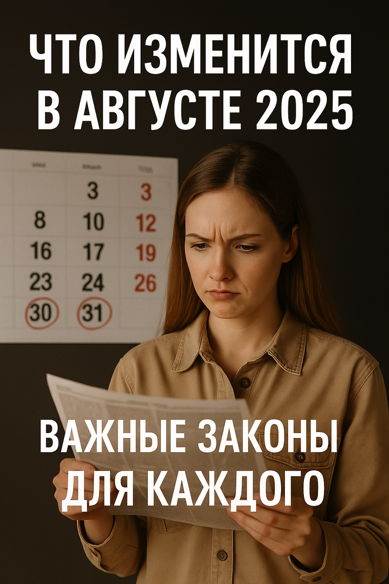 Закон меняется — а значит, и Ваша реальность. В статье — что нового вступает в силу в августе 2025.