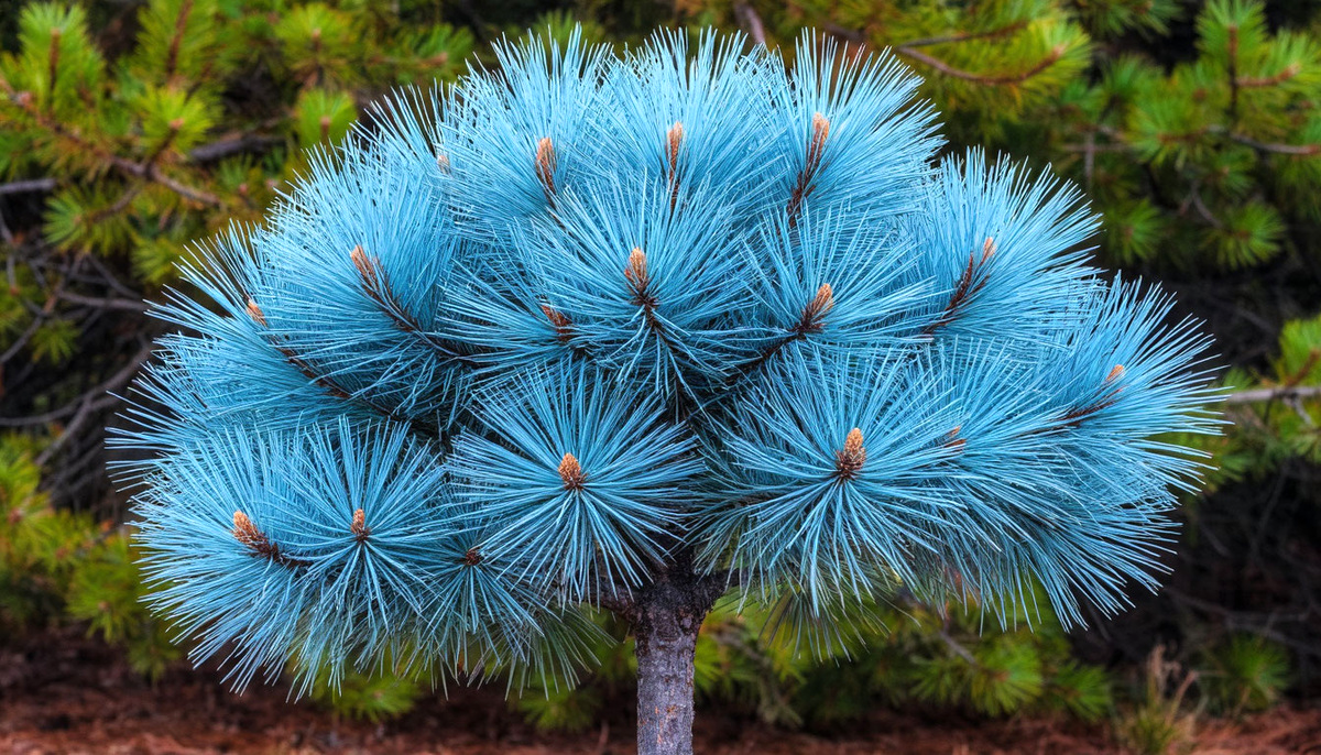 Синяя сосна!