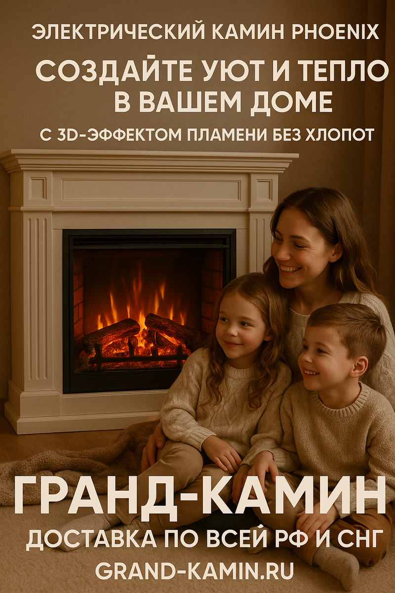    Электрический камин Phoenix: создайте уют и тепло в вашем доме с 3D-эффектом пламени без хлопот Kamin
