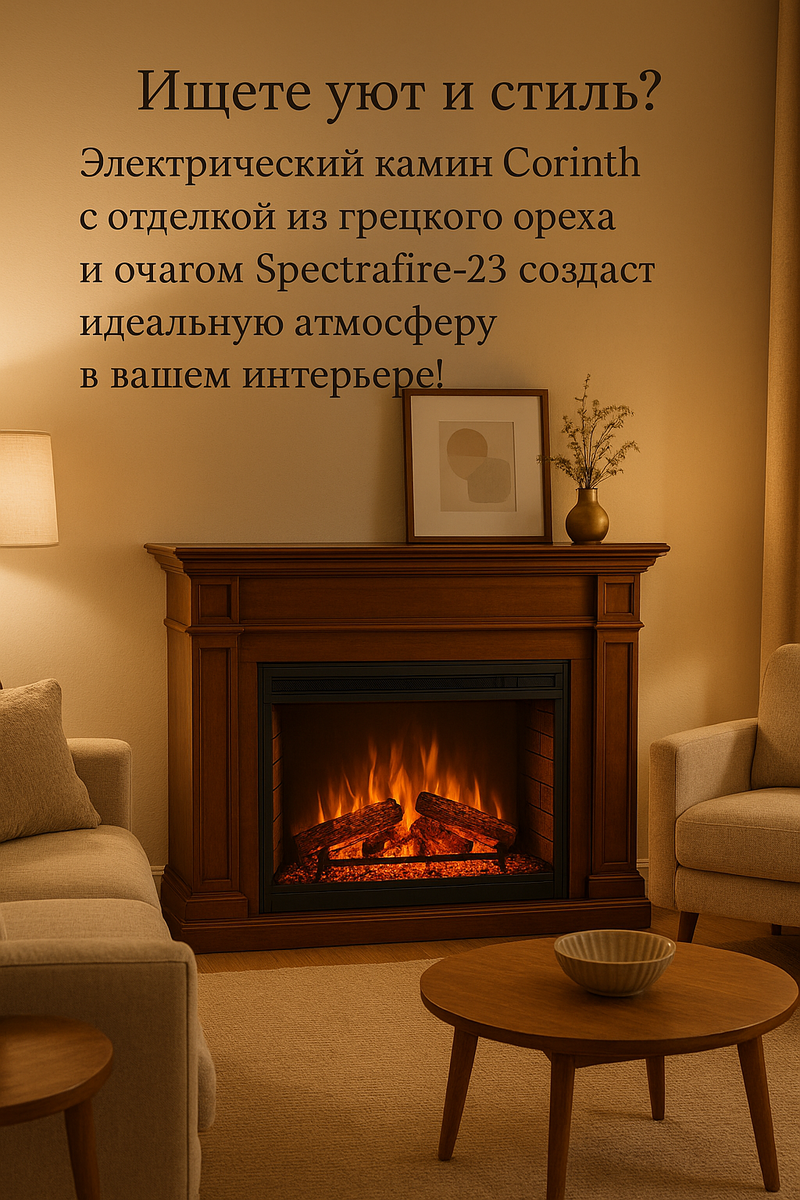    Как создать уют и атмосферу с электрическим камином Corinth: идеальный выбор для вашего интерьера и теплых вечеров Kamin