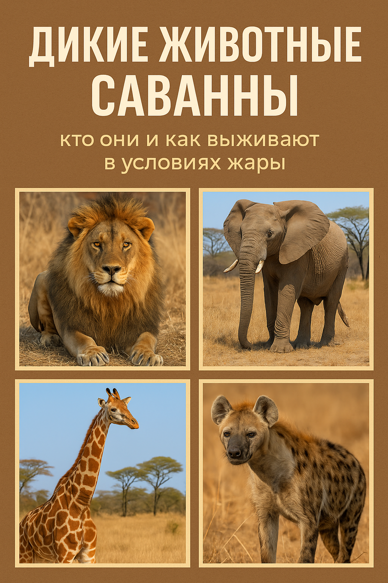 Дикие животные саванны: кто они и как выживают в условиях жары