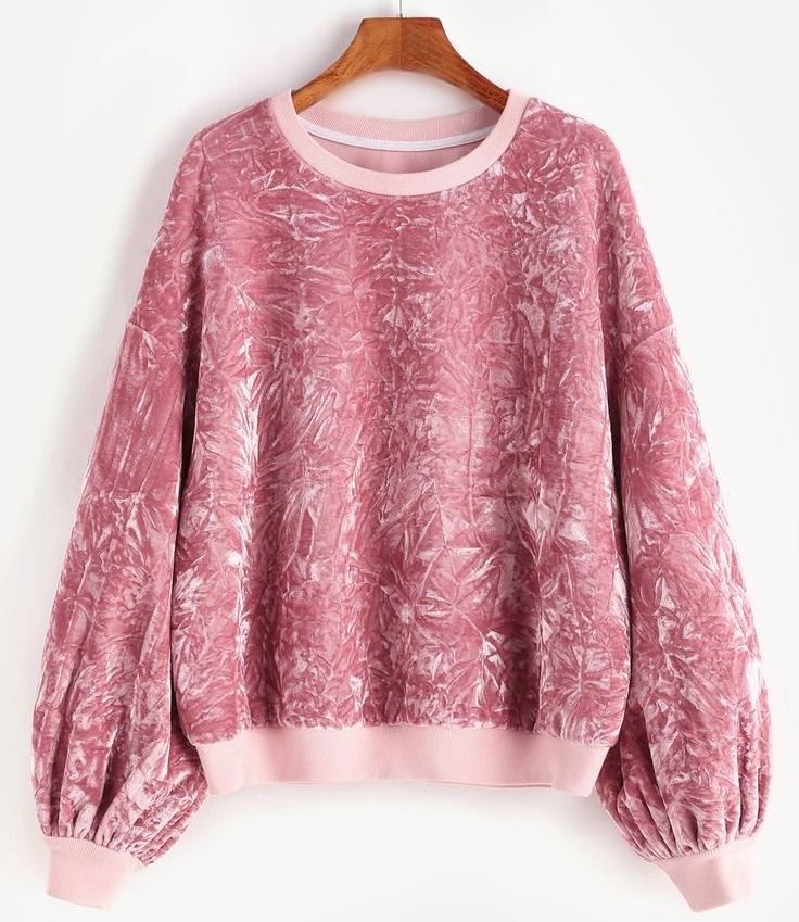 Бархатный свитшот