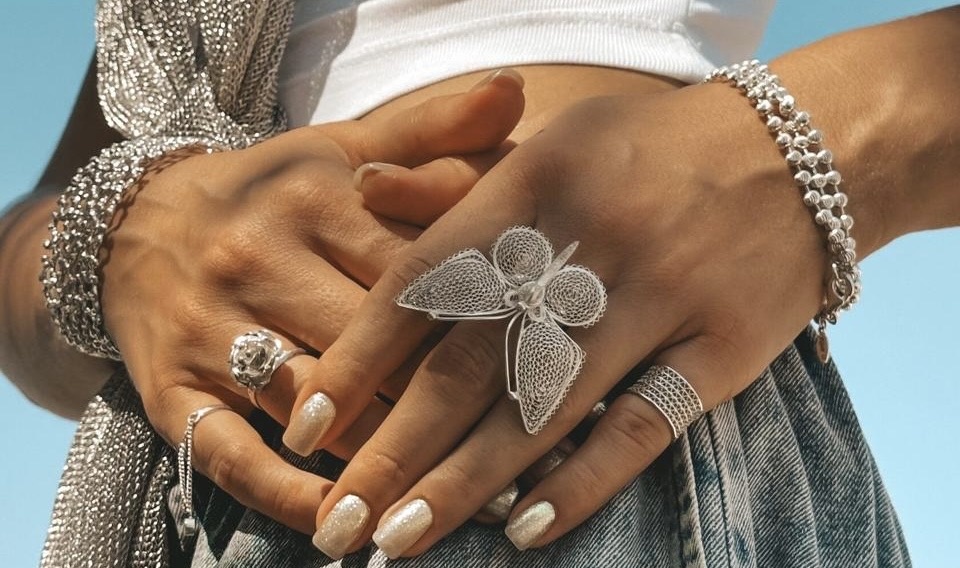 Кольцо бабочка