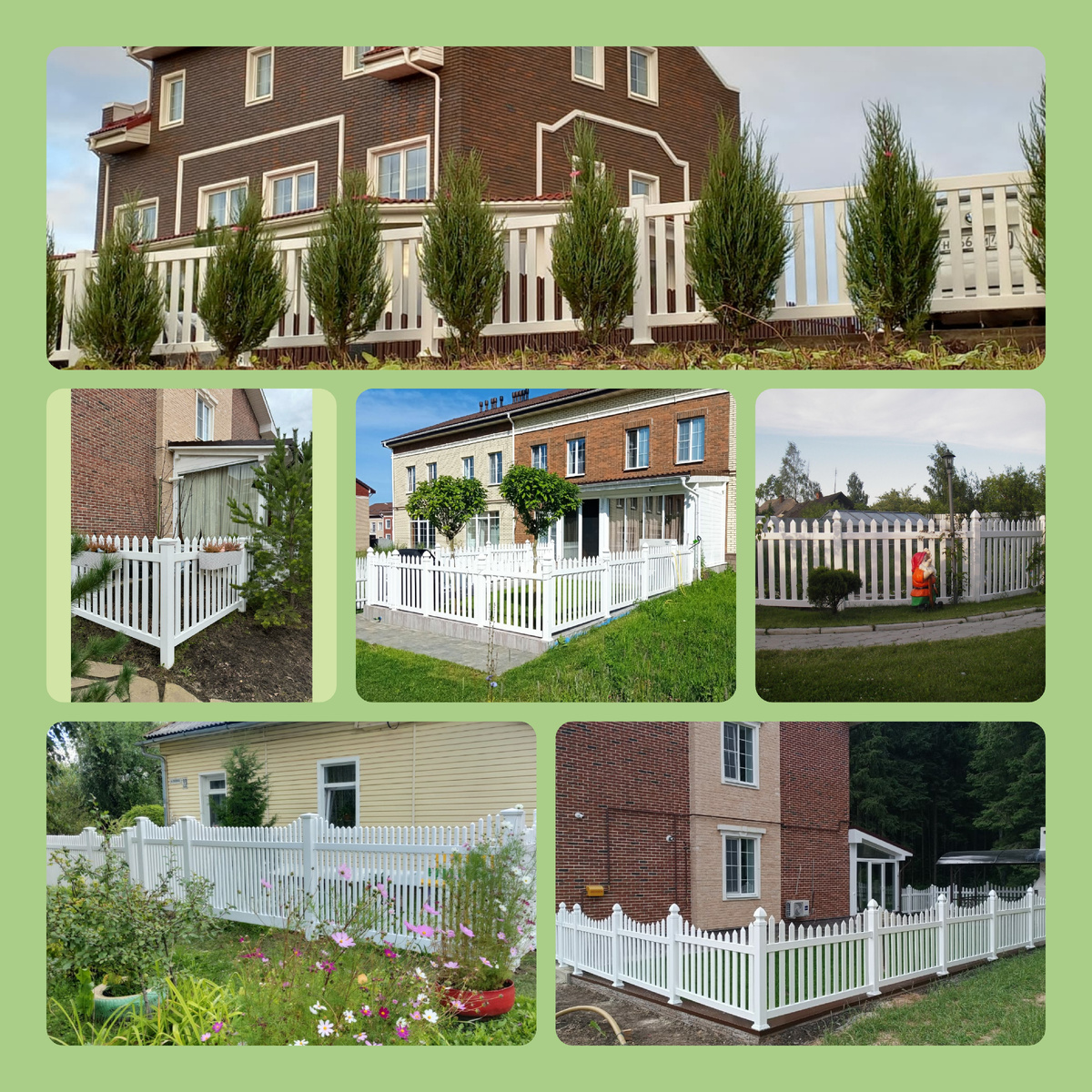Различные модели пластикового штакетника