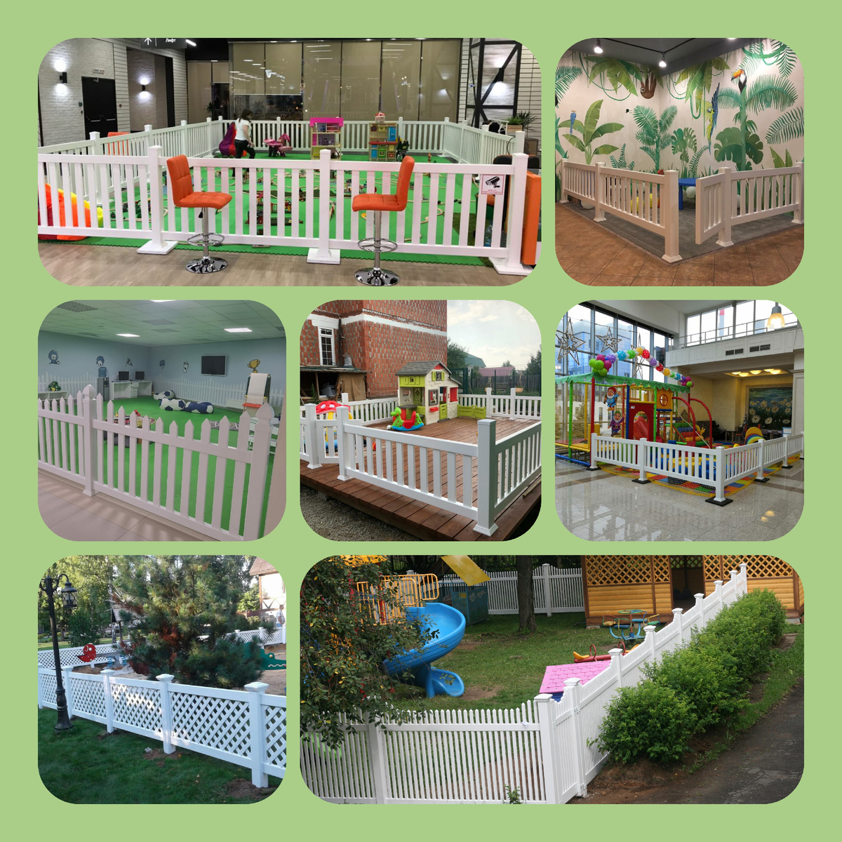 Использование пластикового ограждения для детских площадок