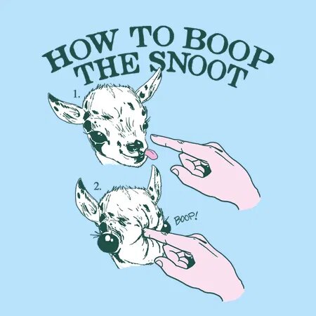"To boop the snoot" означает "дотронуться пальцем до носика"; восклицать при этом "Boop!" для полного эффекта не обязательно, но желательно