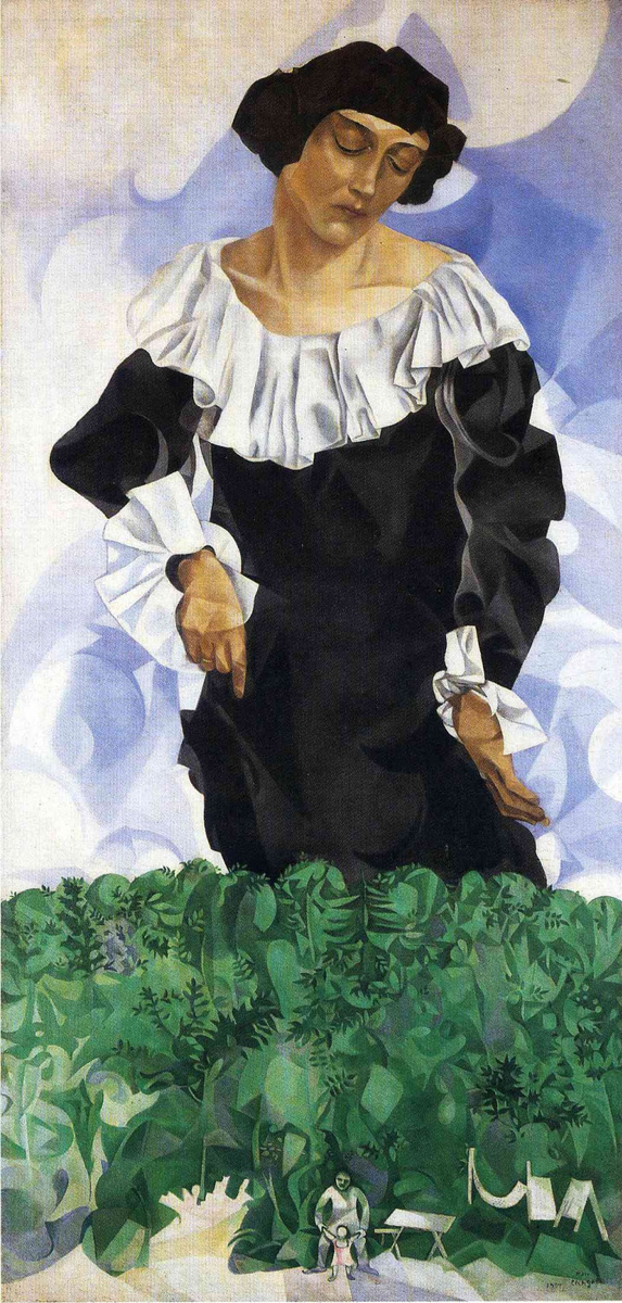 Белла с белым воротником, Марк Шагал, 1917