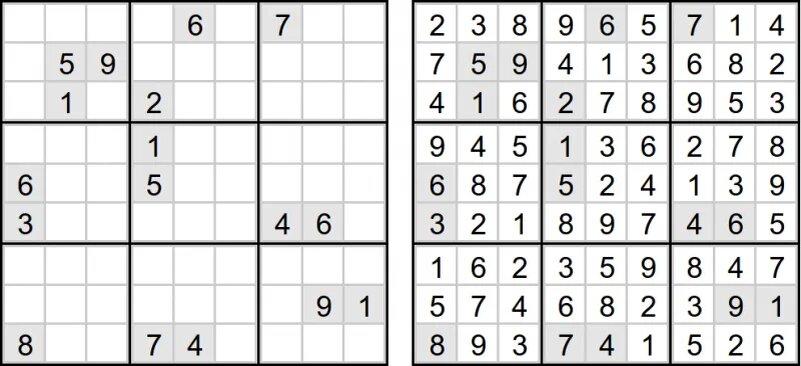 Образец судоку