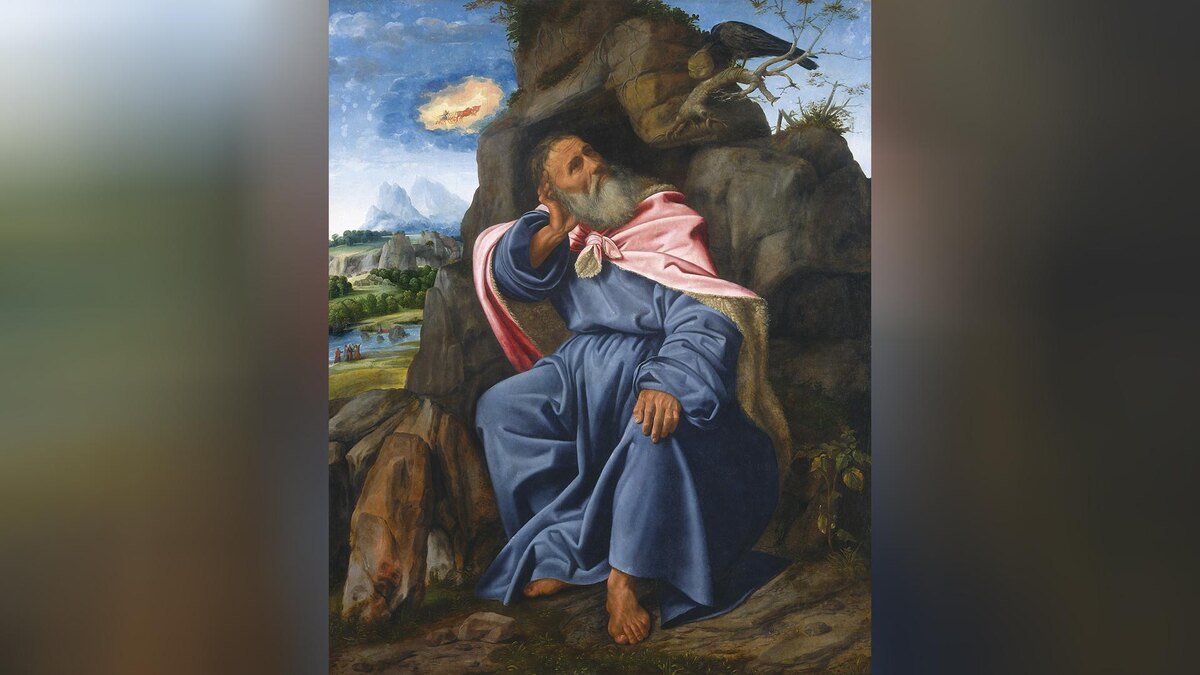 Ворон приносит пищу Илие/ Фото: wikimedia.org/Giovanni Girolamo Savoldo