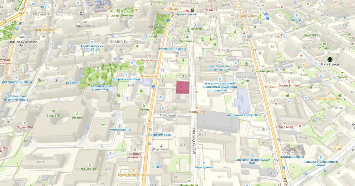 Расположение клубного дома ЖК Малая Ордвнка, 14