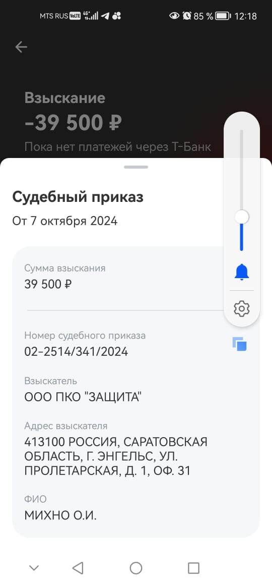 Скрин из Приложения ТБанк