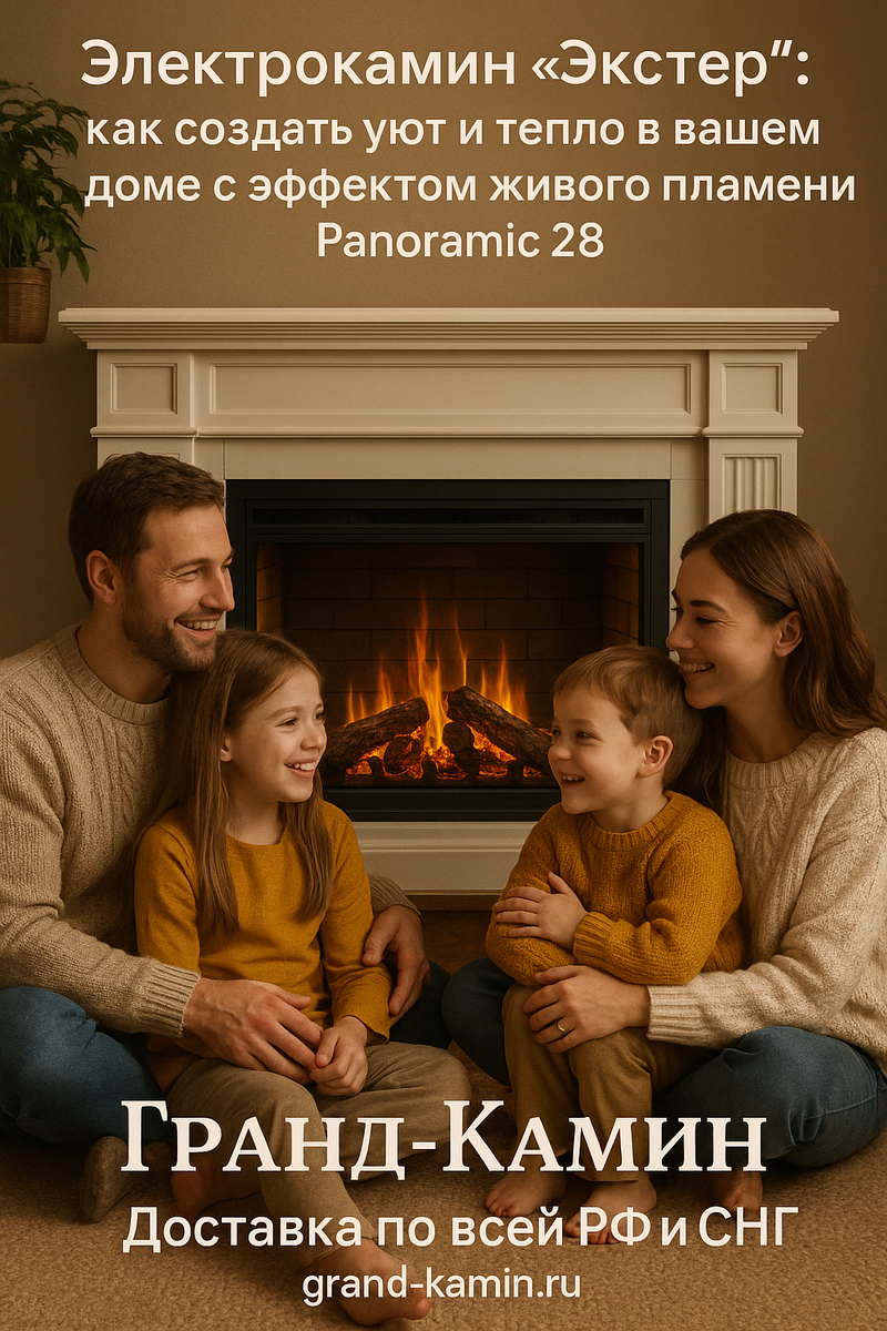    Электрокамин "Экстер": как создать уют и тепло в вашем доме с эффектом живого пламени Panoramic 28 Kamin