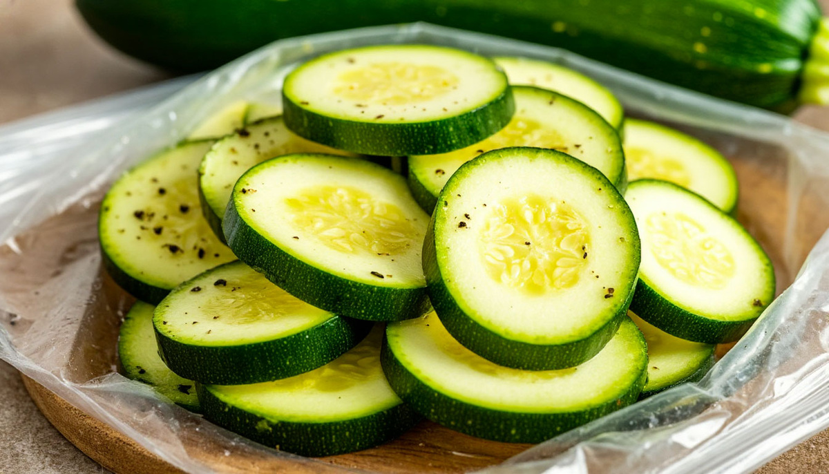    Закладываю кабачки в пакет на зиму - вся семья просит добавки