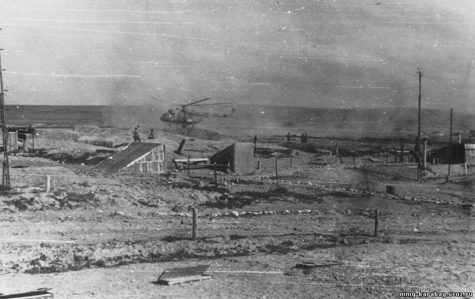 База Карабаг, 1986-й год. Борты всегда заходили на посадку с севера, с сектора моего миномёта.