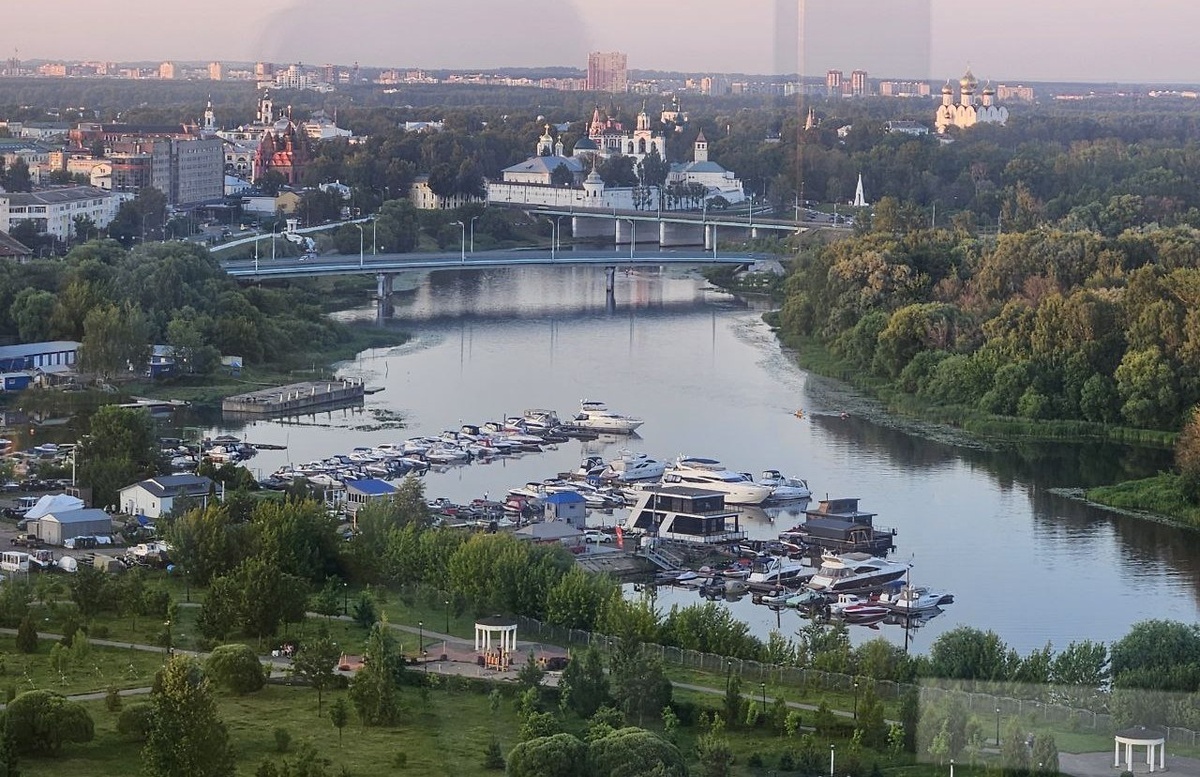 Вечерний Ярославль с колеса обозрения