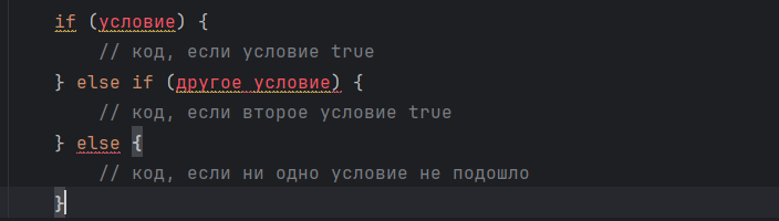 Рисунок: синтаксис конструкции if-else