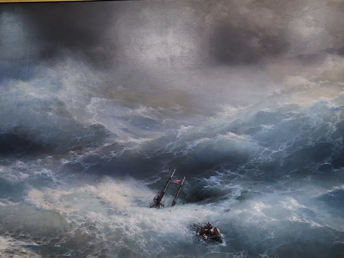 «Последняя минута на океане» (1889) – самая большая картина И.К. Айвазовского. Все фото автора статьи.