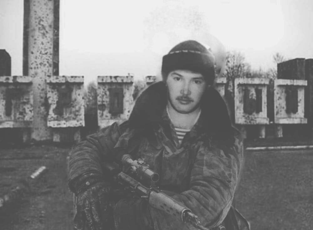 Майор Николай Кравченко в Грозном. Январь 1995