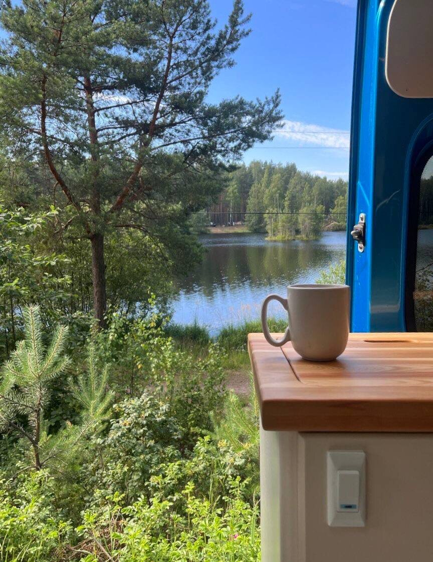 На берегу озера 