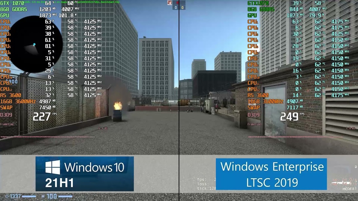 Тут видно что LTSC имеет значительное преимущество.