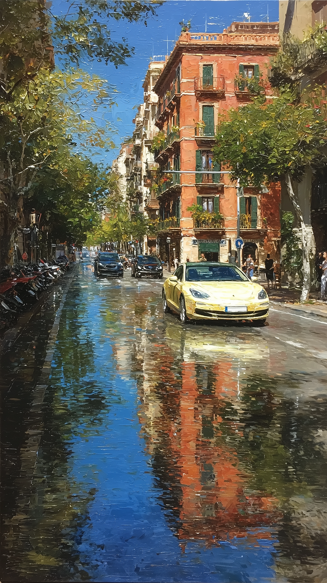 Картина: Мокрый асфальт