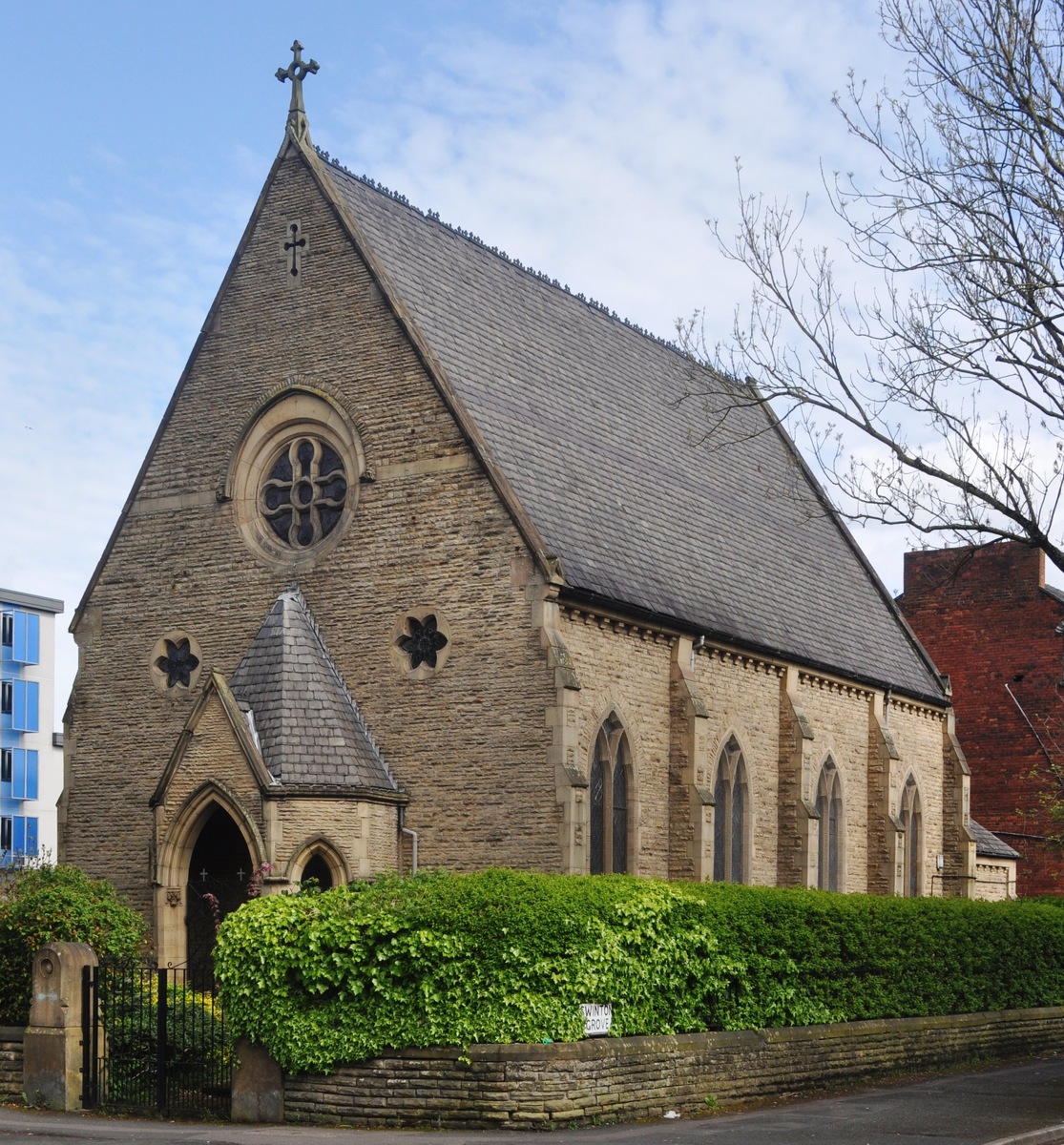 Церковь Святой Троицы (ААЦ), строительство которой завершилось в 1870 году. Манчестер. Источник