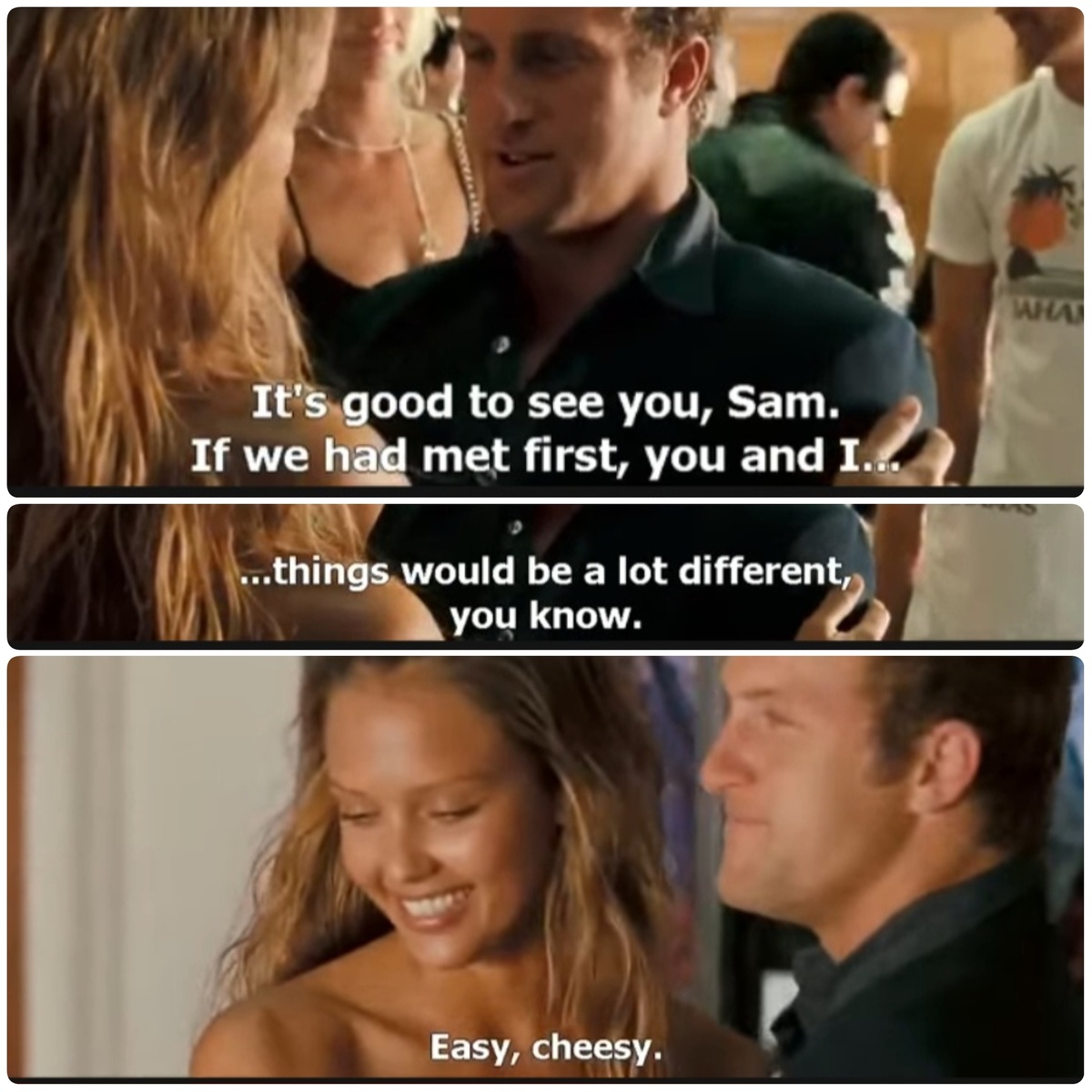 - Если бы мы встретились раньше, всё было бы по-другому, понимаешь. - Отстань.