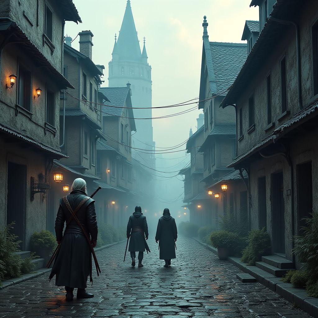 Ожидала увидеть богатую дворянку, тещу-упыриху и других товарищей из обыкновенного города, но ИИ расщедрилась только на Ведьмака.