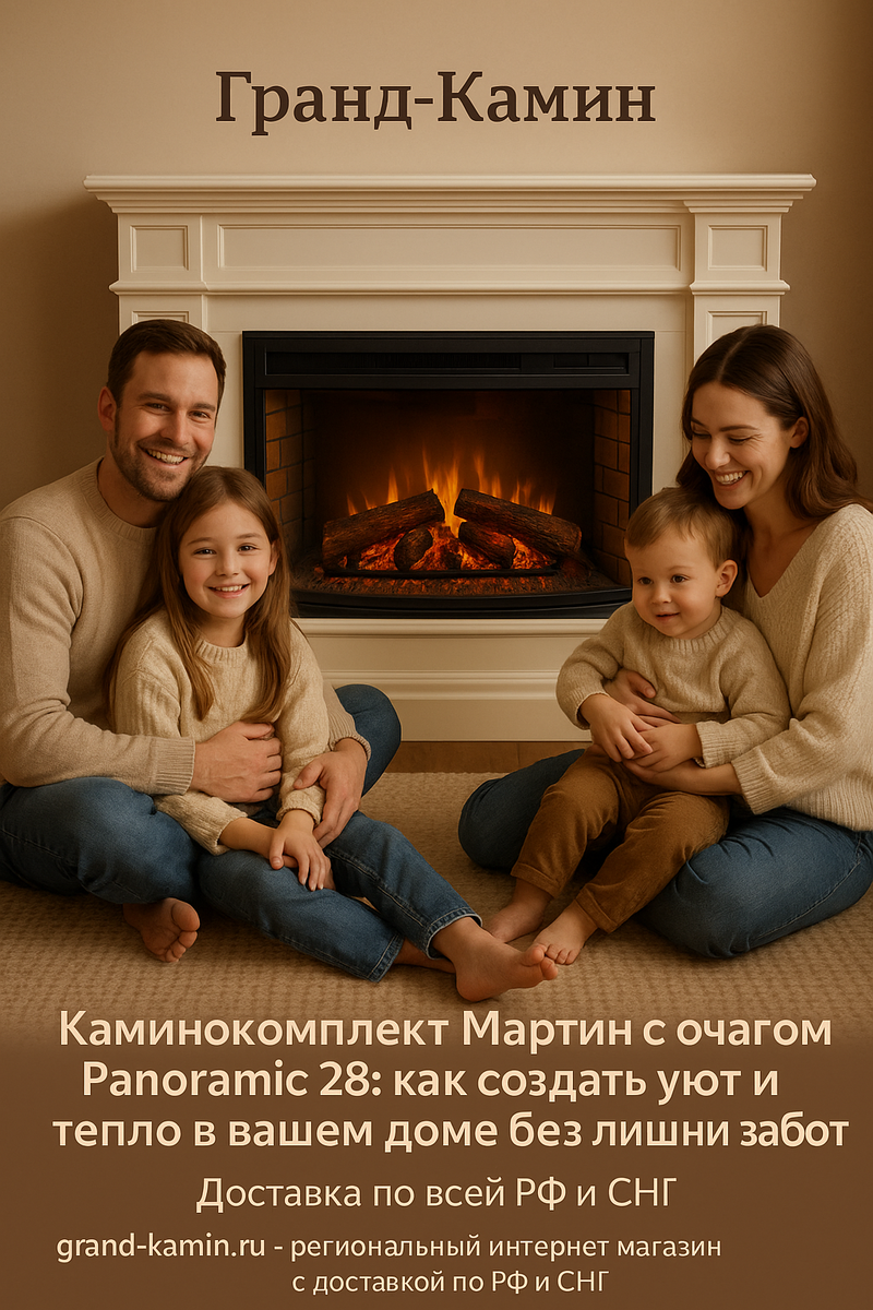    Каминокомплект Мартин с очагом Panoramic 28: как создать уют и тепло в вашем доме без лишних забот Kamin