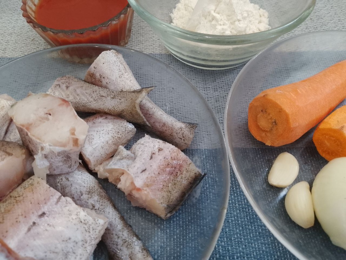 Ингредиенты для приготовления рыбы в маринаде