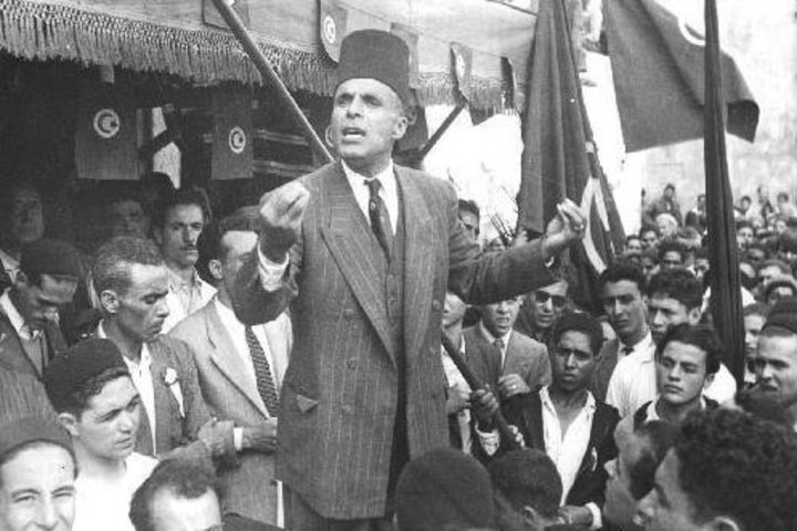    Бургиба произносит речь в Бизерте. общественное достояние