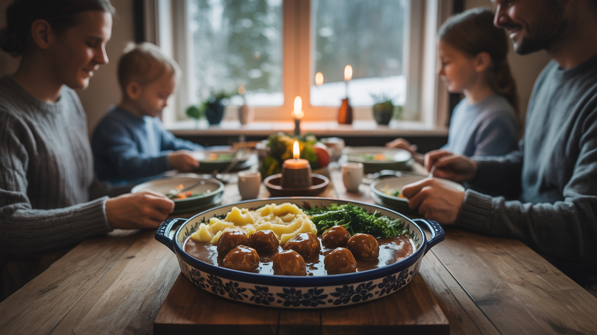 Норвежский обед с кьетболлерами