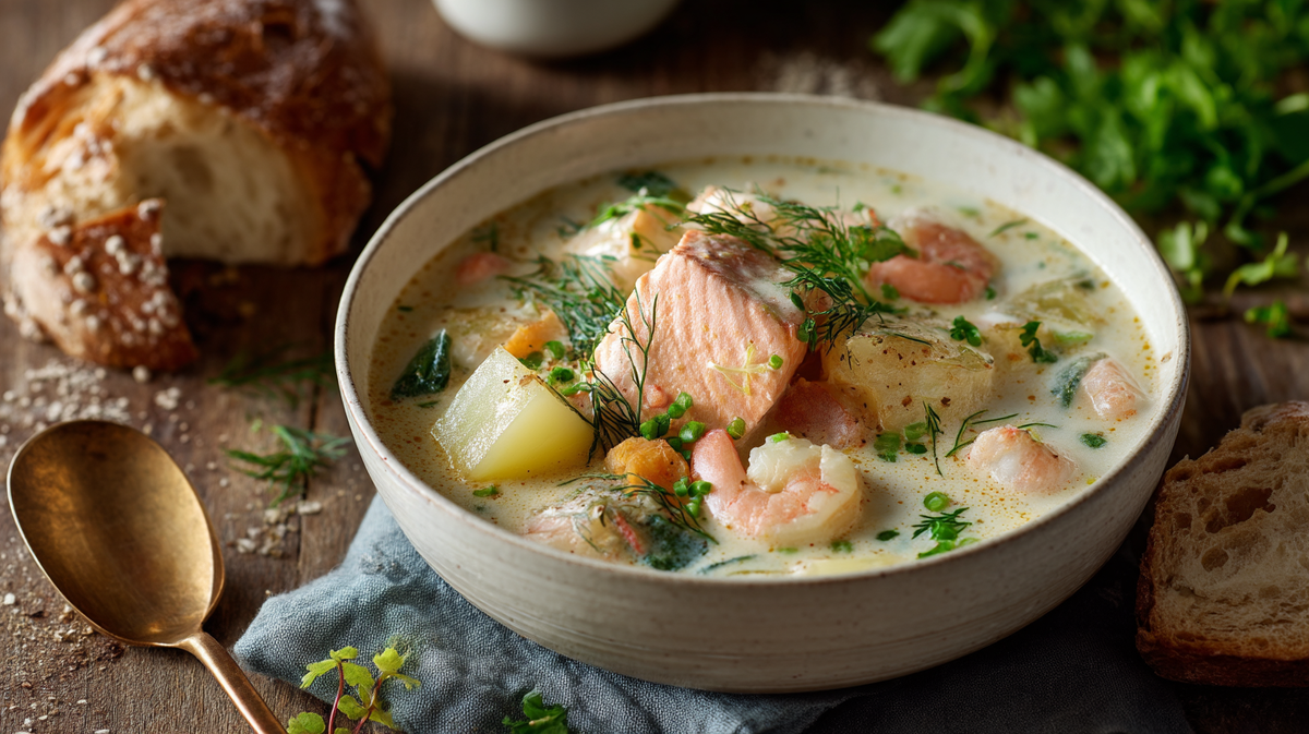 Рыбный суп по-норвежски