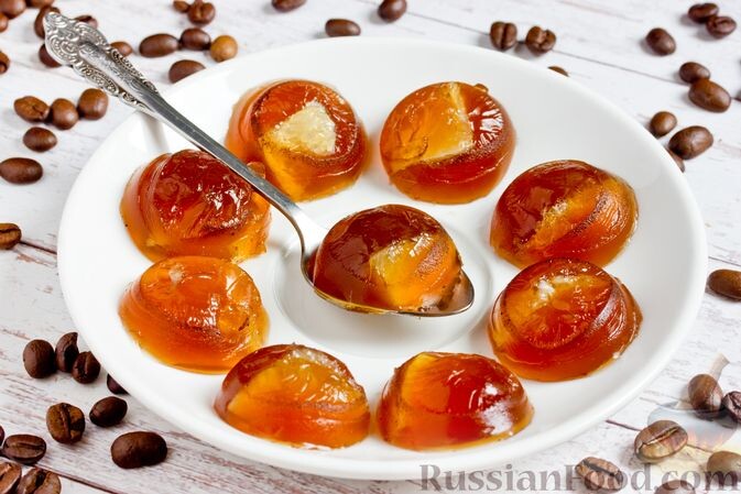 кофе натуральный, лимон, желатин, сахар, вода