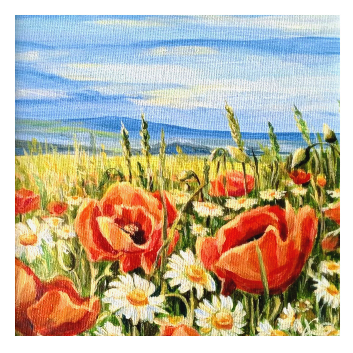 "Маки" холст, акрил.