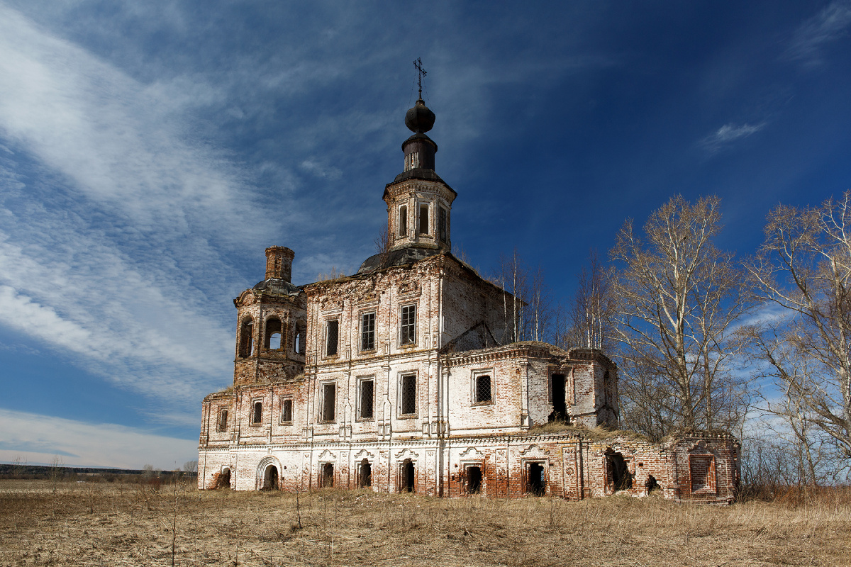 Архангельская область, Котласский район, ур. Ярокурье — Церковь Преображения Господня. Здесь далее фото автора