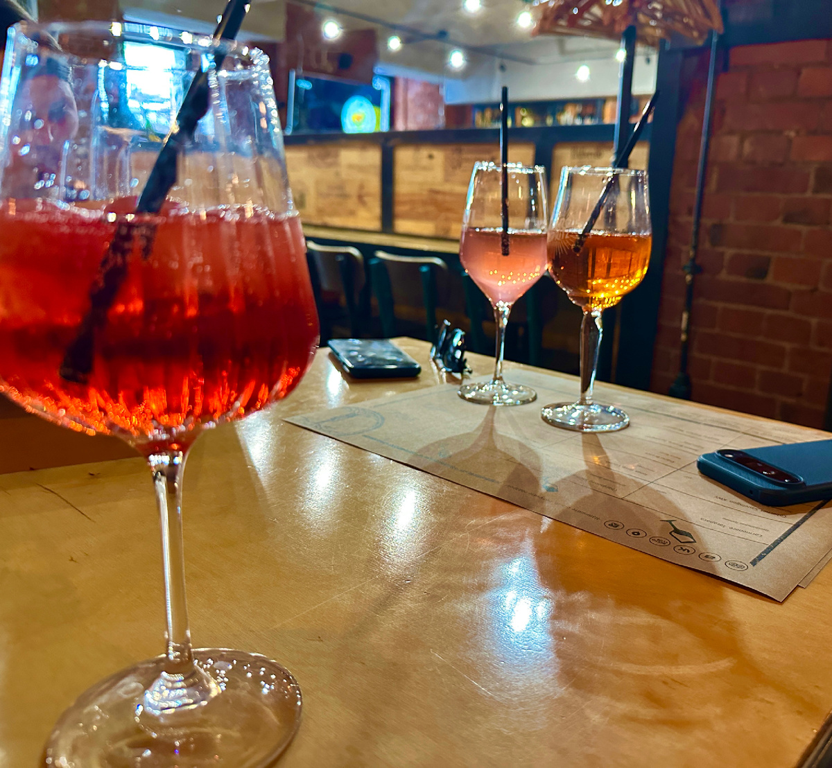 Акция - 3 спритц-коктейля за 1560₽.