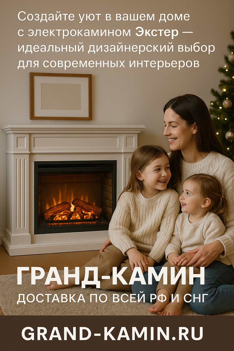    Создайте уют в вашем доме с электрокамином Экстер – идеальный дизайнерский выбор для современных интерьеров Kamin