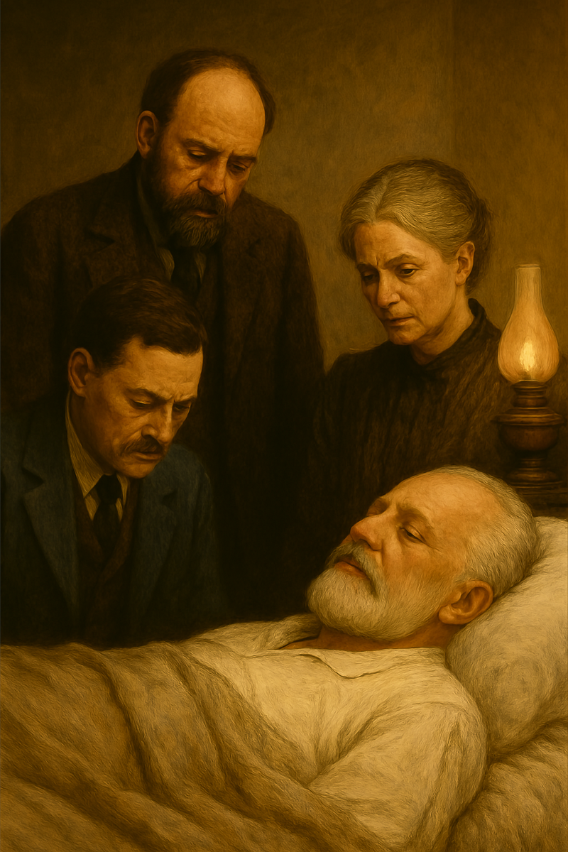 Слева на право: Модест Ильич Чайковский — младший брат композитора, писатель и его биограф; Анатолий Ильич Чайковский — старший брат композитора, генерал-майор; Александра Чайковская-сестра композитора