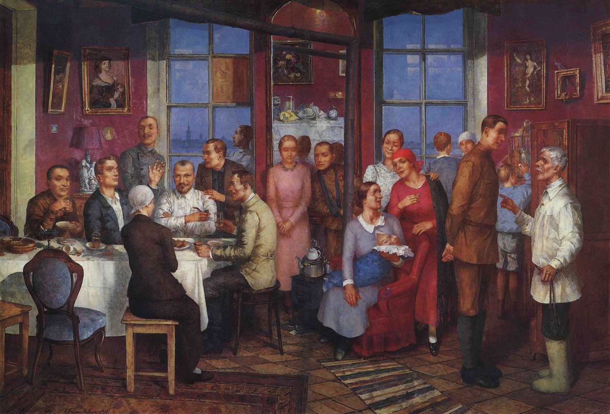 Петров-Водкин К.С. «Новоселье» («Рабочий Петроград»),1937. Государственная Третьяковская галерея, Москва