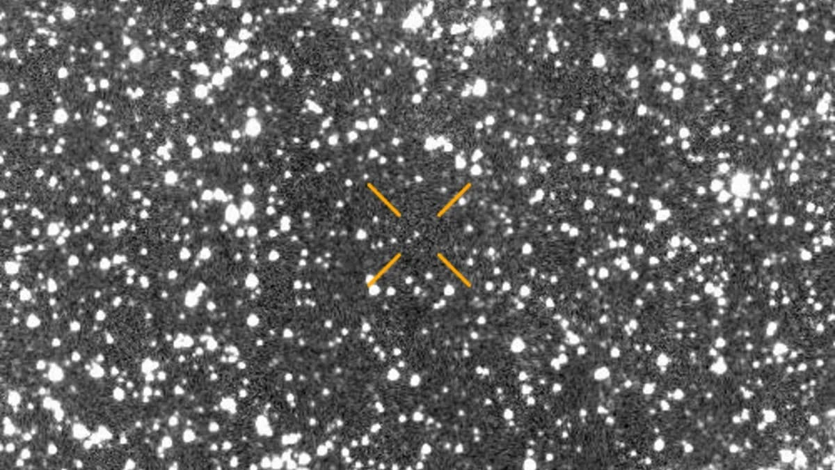 Фото кометы на телескопе