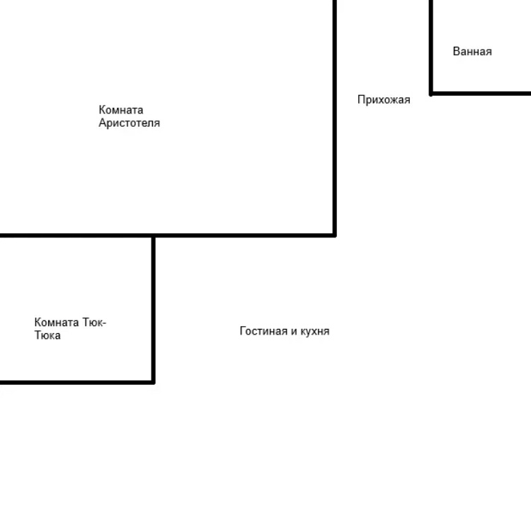 Это специально я сделал рисунок без мебели, чтобы студия "Паровоз" сама решила, где какая мебель будет стоять