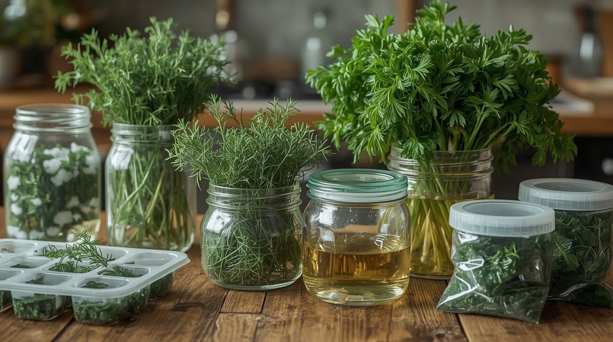 Свежая зелень на зиму