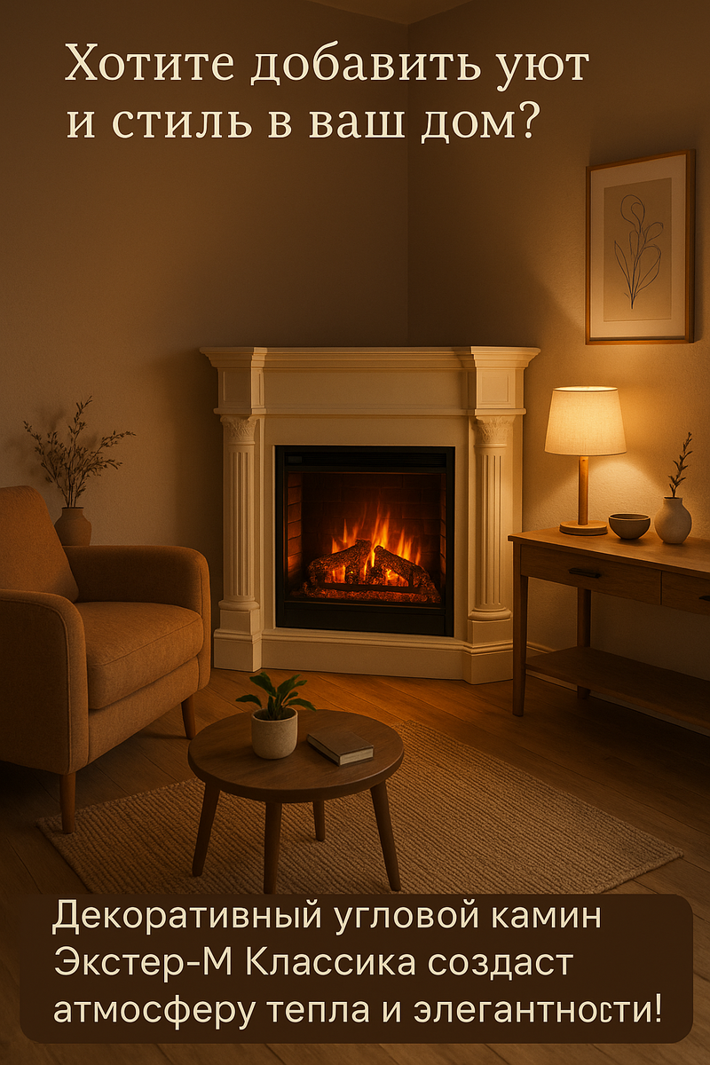    Как создать уют и стиль в интерьере с электрическим угловым камином Экстер-М Классика: все преимущества и секреты идеального выбора Kamin