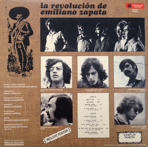 Обложка LP "La Revolución de Emiliano Zapata", 1971