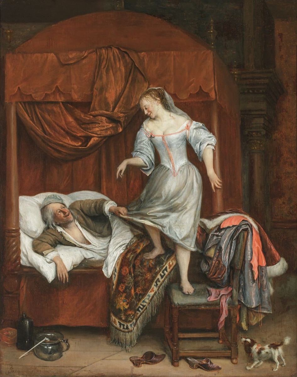 Ян Стен «Пара в спальне», 1660 год
