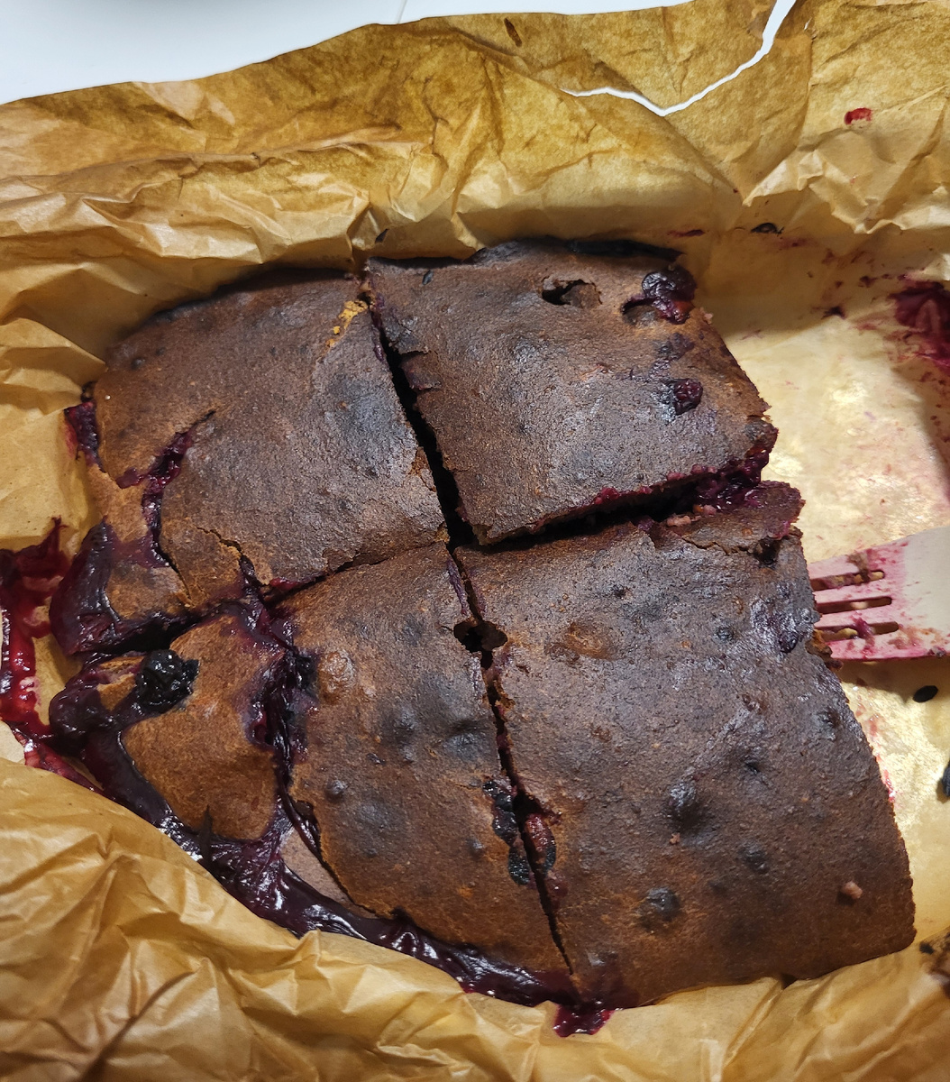 Кекс из овсяной муки с какао