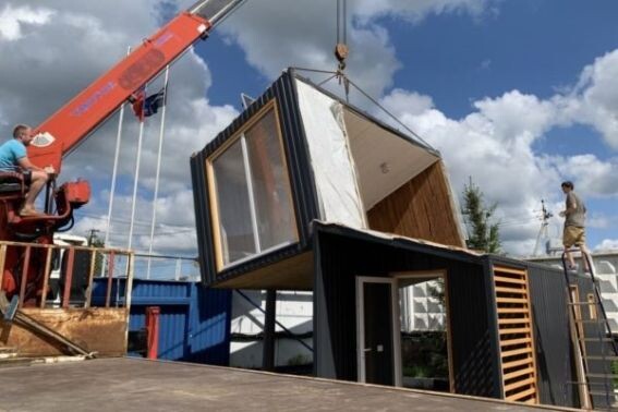 Монтаж модульного дома