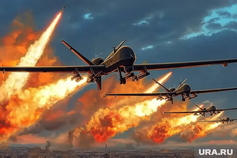  Местные жители укрылись в подвалах во время атаки украинских БПЛА
Фото: Создано в Midjourney © URA.RU