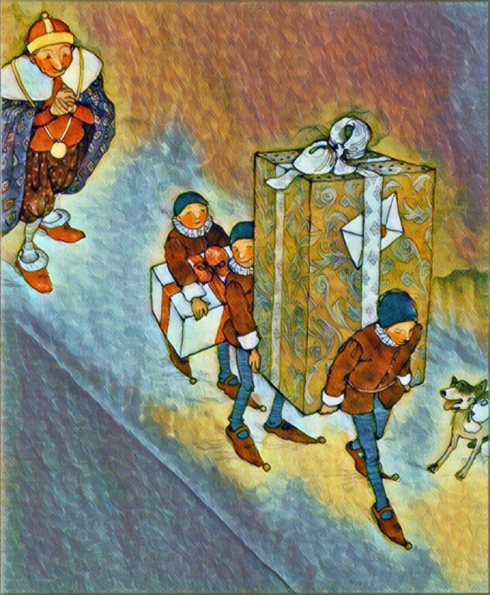 Слуги есут подарки для Принцессы